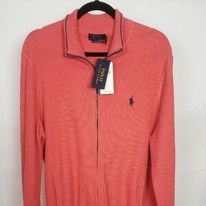 Mens Large Zip Up Sweater - Polo